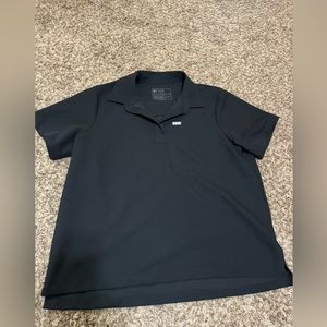 FIGS Black Scrub Polo Top Women’s XL